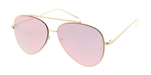 3964REV Unisex Metal Large Aviator Flat Frame w/ Spectrum Color Mirror