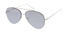 3964REV Unisex Metal Large Aviator Flat Frame w/ Spectrum Color Mirror