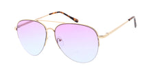 3966COL/MH Women's Metal Standard Aviator Half-Frame w/ Two Tone Lens