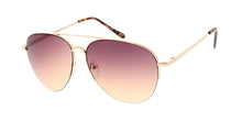 3966COL/MH Women's Metal Standard Aviator Half-Frame w/ Two Tone Lens