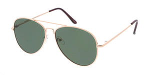 4004MH Unisex Standard Metal Aviator w/ Flat Lens