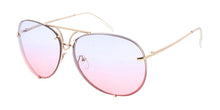 4165COL Unisex Retro Metal Aviator w/ Two Tone Lens