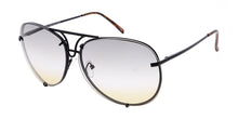 4165COL Unisex Retro Metal Aviator w/ Two Tone Lens