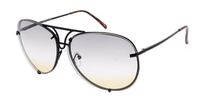 4165COL Unisex Retro Metal Aviator w/ Two Tone Lens