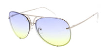 4165COL Unisex Retro Metal Aviator w/ Two Tone Lens