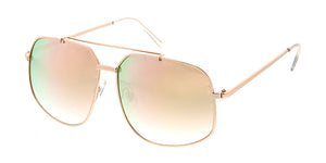 4180RV Unisex Metal Medium Square Aviator w/ Color Mirror Lens