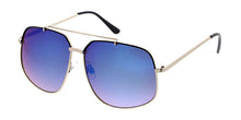 4180RV Unisex Metal Medium Square Aviator w/ Color Mirror Lens