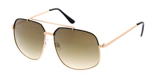 4180RV Unisex Metal Medium Square Aviator w/ Color Mirror Lens
