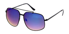 4180RV Unisex Metal Medium Square Aviator w/ Color Mirror Lens