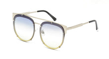 4186COL Women's Metal Large Flat Brow Rimless Frame w/ Two Tone Lens