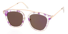 4194RV Women's Combo Medium Top Brow Printed Frame w/ Color Mirror Lens