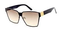 4205COL Women's Metal Oversized Square Frame w/ Two Tone Color Lens