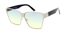 4205COL Women's Metal Oversized Square Frame w/ Two Tone Color Lens