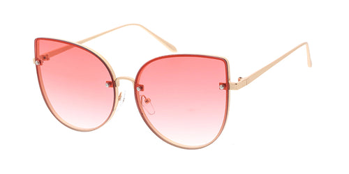 4268 Women's Metal Large Rimless Cat Eye Frame