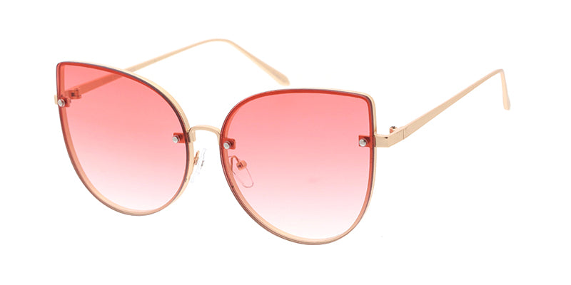 4268 Women's Metal Large Rimless Cat Eye Frame