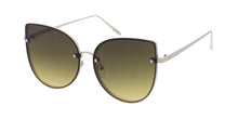 4268 Women's Metal Large Rimless Cat Eye Frame