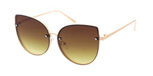 4268 Women's Metal Large Rimless Cat Eye Frame