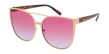 4276COL Women's Metal Oversized Cat Eye Frame w/ Two Tone Lens