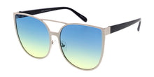 4276COL Women's Metal Oversized Cat Eye Frame w/ Two Tone Lens