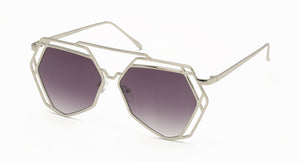 4304 Women's Metal Large Geometric Cutout Frame