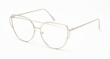 4309CLR Women's Metal Wire Brow Frame w/ Color Mirror Lens