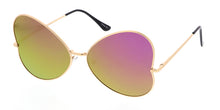 4311RV Women's Metal Large Butterfly Wire Frame w/ Color Mirror Lens