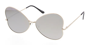 4311RV Women's Metal Large Butterfly Wire Frame w/ Color Mirror Lens