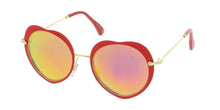 4316REV Women's Metal Heart Frame w/ Spectrum Color Mirror Lens