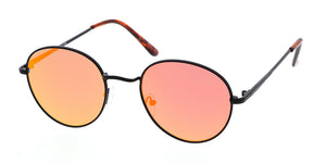 4318REV Unisex Classic Metal Round Frame w/ Spectrum Color Mirror Lens