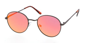 4318REV Unisex Classic Metal Round Frame w/ Spectrum Color Mirror Lens