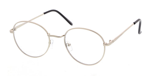 4319CLR Unisex Classic Metal Round Frame w/ Clear Lens