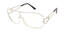 4322CLR Unisex Retro Metal Shield Blue Light Filtering Clear Lens Computer Glasses