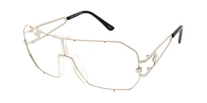 4322CLR Unisex Retro Metal Shield Blue Light Filtering Clear Lens Computer Glasses