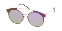 4381REV Women's Metal Round Rimless Flat Frame w/ Spectrum Color Mirror Lens