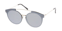 4381REV Women's Metal Round Rimless Flat Frame w/ Spectrum Color Mirror Lens