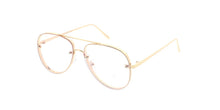 4426CLR Unisex Metal Aviator Clear Lens