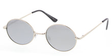 4436RV Unisex Metal Small Vintage Inspired Hipster Oval Wire Frame w/ Color Mirror Lens