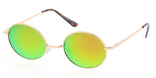 4436RV Unisex Metal Small Vintage Inspired Hipster Oval Wire Frame w/ Color Mirror Lens