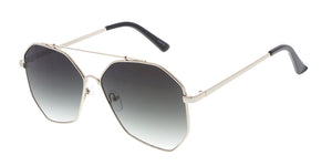 4510 Unisex Metal Large Geometric Aviator
