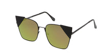 4527RV Women's Metal Large Cat Eye Frame w/ Color Mirror Lens