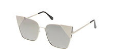 4527RV Women's Metal Large Cat Eye Frame w/ Color Mirror Lens