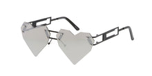 4541HRTRV Women's Metal Medium Rimless Heart Shape Frame w/ Color Mirror Lens