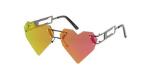 4541HRTRV Women's Metal Medium Rimless Heart Shape Frame w/ Color Mirror Lens