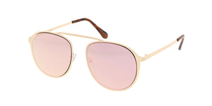 4582RV Unisex Metal Single Bridge Frame w/ Color Mirror Lens
