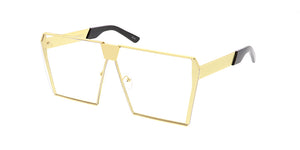 4591CLR Unisex Metal Oversize Square Clear Lens