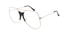 4601CLR Unisex Extra Large Geometric Metal Aviator Clear Lens