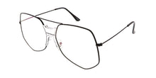4601CLR Unisex Extra Large Geometric Metal Aviator Clear Lens