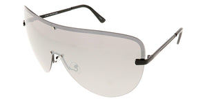 4603RV Women's Metal Oversize Shield w/ Color Mirror Lens