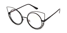4622CLR/RH Women's Wire Cat Eye Rhinestone Frame w/ Clear Lens