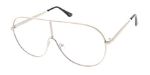 4630CLR Unisex Metal Shield Aviator w/ Clear Lens